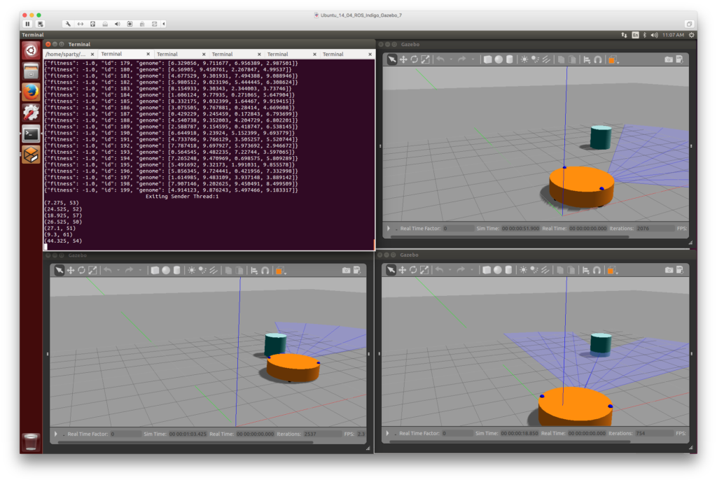 ROS/Gazebo, Algorithms, and Multiple Instances? Jared M Moore
